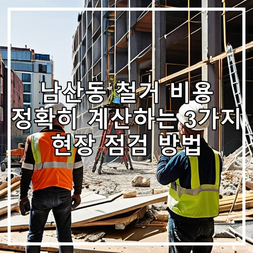 남산동 철거 비용 정확히 계산하는 3가지 현장 점검 방법