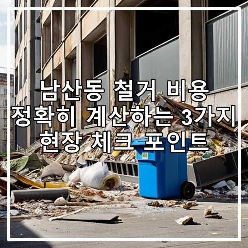 남산동 철거 비용 정확히 계산하는 3가지 현장 체크 포인트