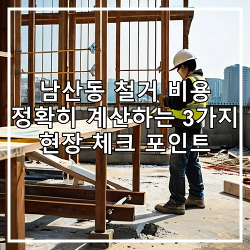 남산동 철거 비용 정확히 계산하는 3가지 현장 체크 포인트