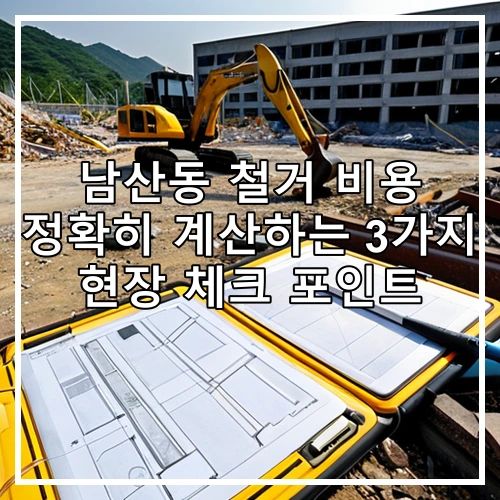남산동 철거 비용 정확히 계산하는 3가지 현장 체크 포인트
