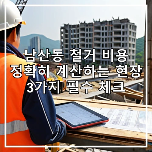 남산동 철거 비용 정확히 계산하는 현장 3가지 필수 체크