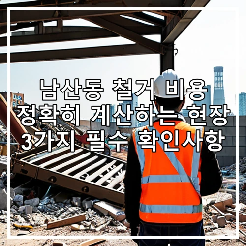 남산동 철거 비용 정확히 계산하는 현장 3가지 필수 확인사항