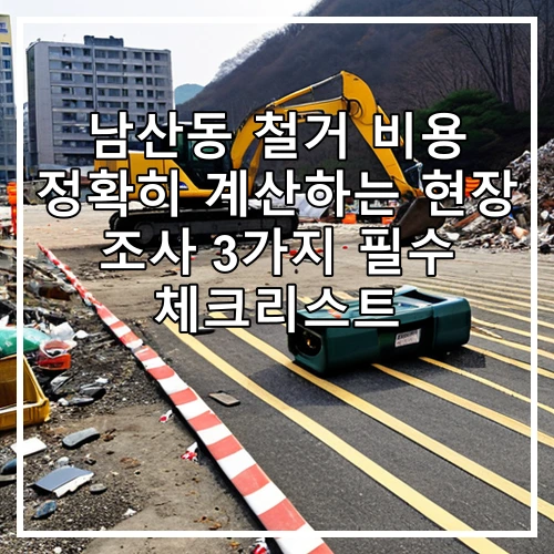 남산동 철거 비용 정확히 계산하는 현장 조사 3가지 필수 체크리스트