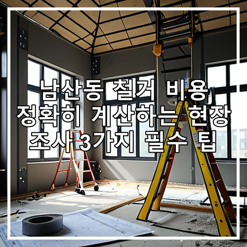 남산동 철거 비용 정확히 계산하는 현장 조사 3가지 필수 팁