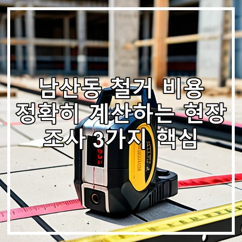 남산동 철거 비용 정확히 계산하는 현장 조사 3가지 핵심