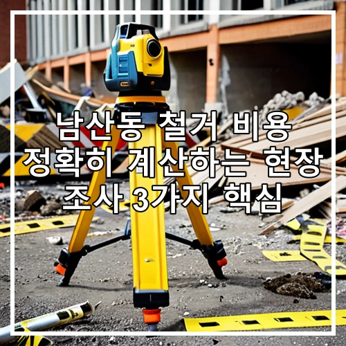 남산동 철거 비용 정확히 계산하는 현장 조사 3가지 핵심