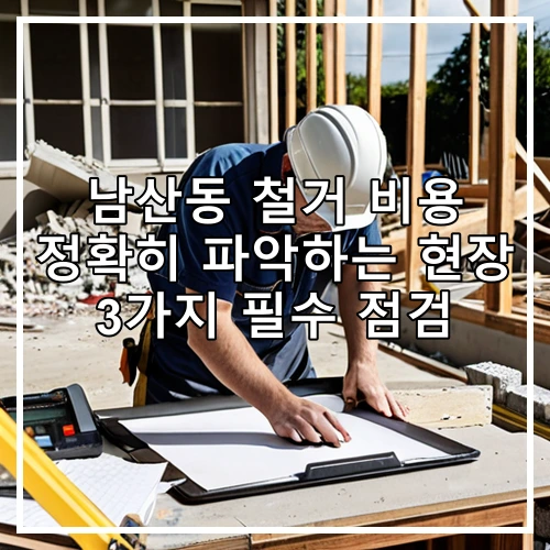 남산동 철거 비용 정확히 파악하는 현장 3가지 필수 점검