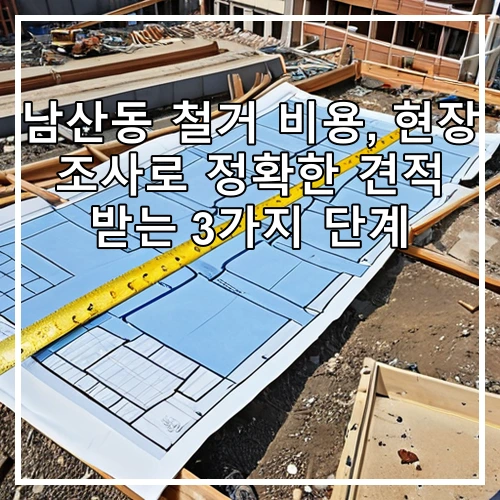 남산동 철거 비용, 현장 조사로 정확한 견적 받는 3가지 단계