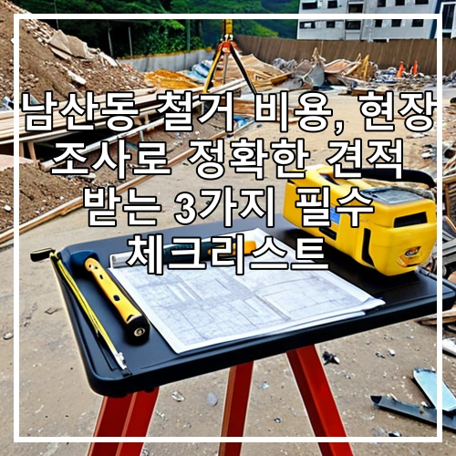 남산동 철거 비용, 현장 조사로 정확한 견적 받는 3가지 필수 체크리스트