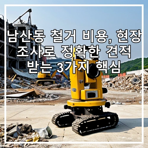 남산동 철거 비용, 현장 조사로 정확한 견적 받는 3가지 핵심