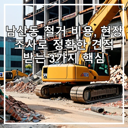 남산동 철거 비용, 현장 조사로 정확한 견적 받는 3가지 핵심