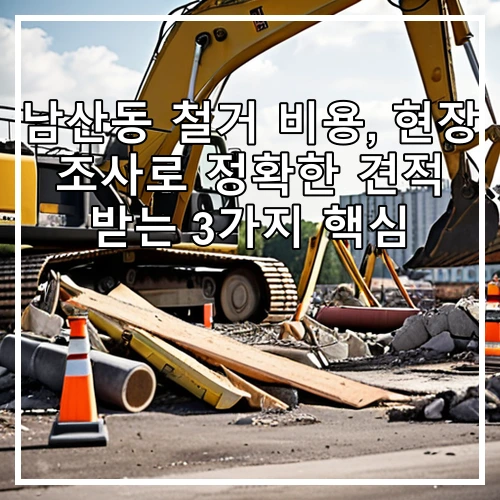 남산동 철거 비용, 현장 조사로 정확한 견적 받는 3가지 핵심