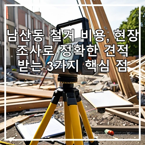남산동 철거 비용, 현장 조사로 정확한 견적 받는 3가지 핵심 점