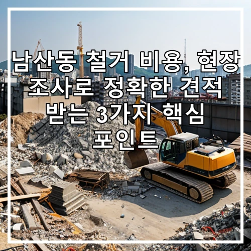 남산동 철거 비용, 현장 조사로 정확한 견적 받는 3가지 핵심 포인트