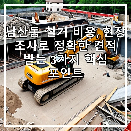 남산동 철거 비용, 현장 조사로 정확한 견적 받는 3가지 핵심 포인트