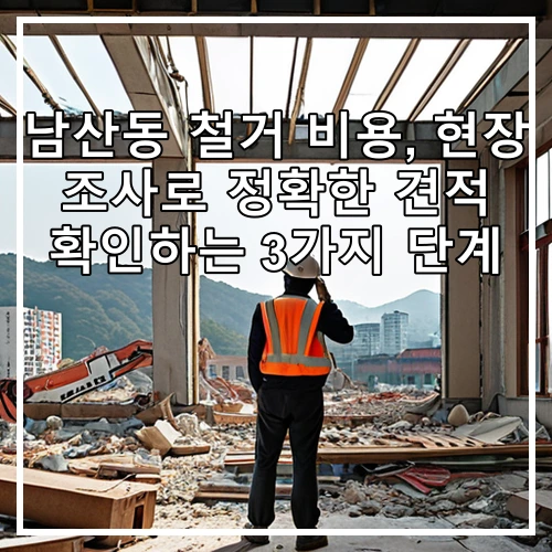 남산동 철거 비용, 현장 조사로 정확한 견적 확인하는 3가지 단계