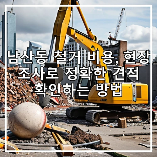 남산동 철거 비용, 현장 조사로 정확한 견적 확인하는 방법