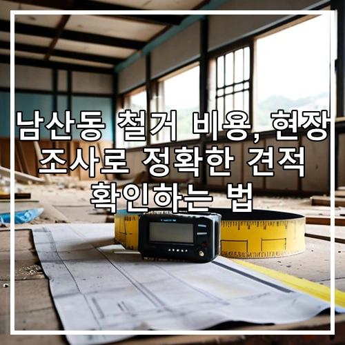 남산동 철거 비용, 현장 조사로 정확한 견적 확인하는 법