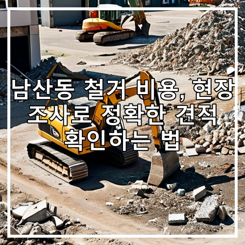 남산동 철거 비용, 현장 조사로 정확한 견적 확인하는 법