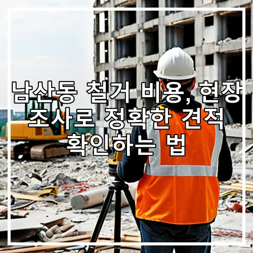남산동 철거 비용, 현장 조사로 정확한 견적 확인하는 법