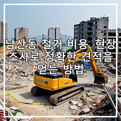 남산동 철거 비용, 현장 조사로 정확한 견적을 얻는 방법