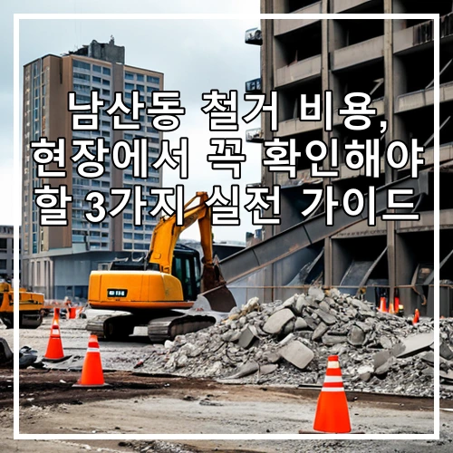 남산동 철거 비용, 현장에서 꼭 확인해야 할 3가지 실전 가이드