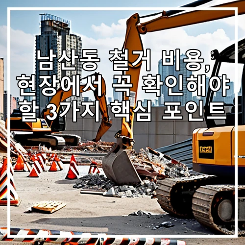 남산동 철거 비용, 현장에서 꼭 확인해야 할 3가지 핵심 포인트