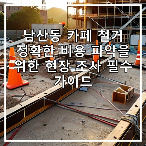 남산동 카페 철거 정확한 비용 파악을 위한 현장 조사 필수 가이드