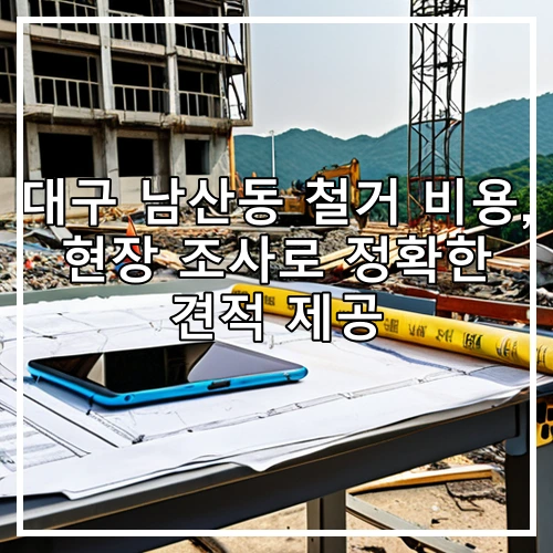대구 남산동 철거 비용, 현장 조사로 정확한 견적 제공