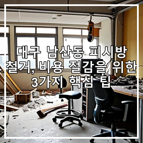 대구 남산동 피시방 철거, 비용 절감을 위한 3가지 핵심 팁