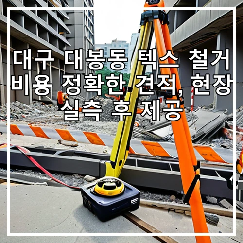대구 대봉동 텍스 철거 비용 정확한 견적, 현장 실측 후 제공
