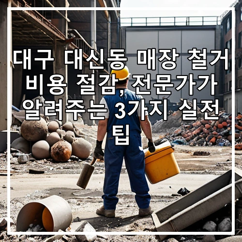 대구 대신동 매장 철거 비용 절감, 전문가가 알려주는 3가지 실전 팁