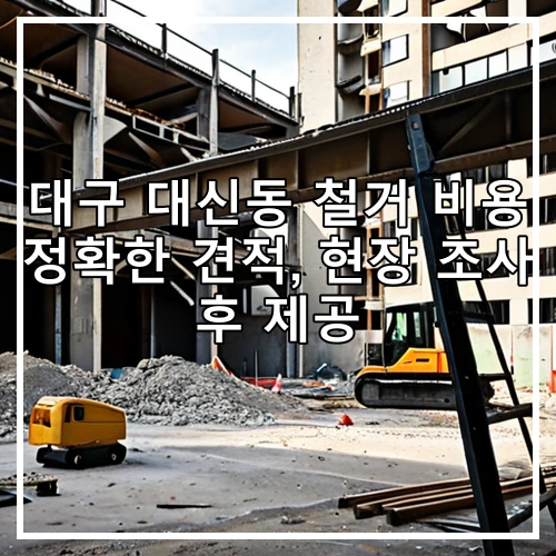 대구 대신동 철거 비용 정확한 견적, 현장 조사 후 제공