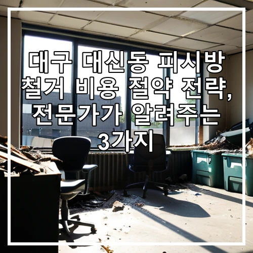 대구 대신동 피시방 철거 비용 절약 전략, 전문가가 알려주는 3가지