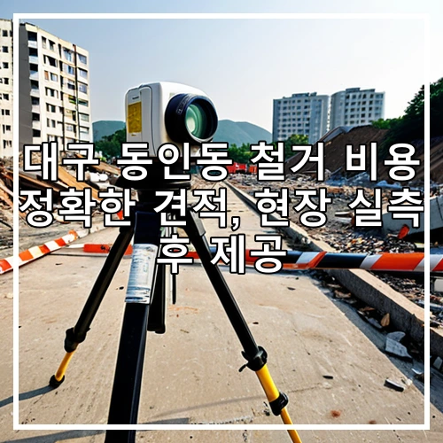 대구 동인동 철거 비용 정확한 견적, 현장 실측 후 제공
