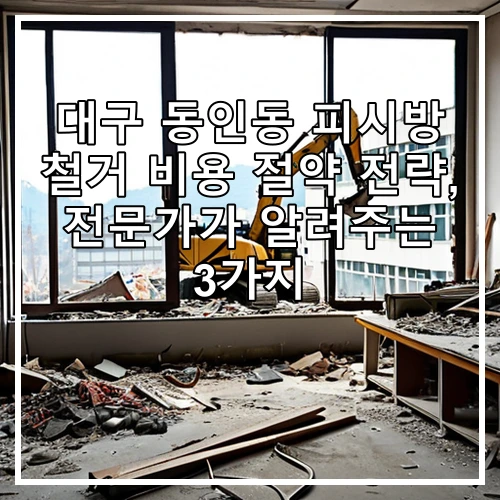 대구 동인동 피시방 철거 비용 절약 전략, 전문가가 알려주는 3가지