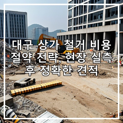 대구 상가 철거 비용 절약 전략, 현장 실측 후 정확한 견적