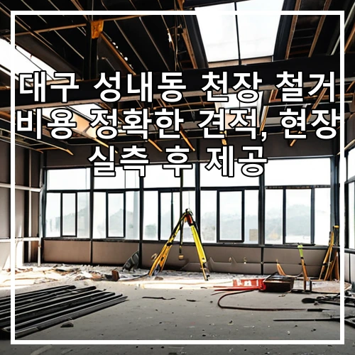 대구 성내동 천장 철거 비용 정확한 견적, 현장 실측 후 제공