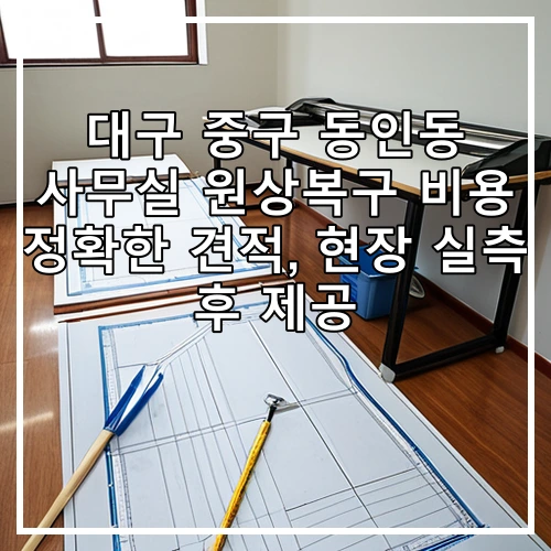 대구 중구 동인동 사무실 원상복구 비용 정확한 견적, 현장 실측 후 제공