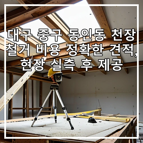 대구 중구 동인동 천장 철거 비용 정확한 견적, 현장 실측 후 제공