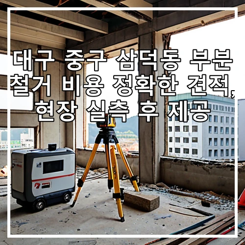 대구 중구 삼덕동 부분 철거 비용 정확한 견적, 현장 실측 후 제공