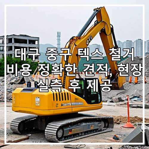 대구 중구 텍스 철거 비용 정확한 견적, 현장 실측 후 제공