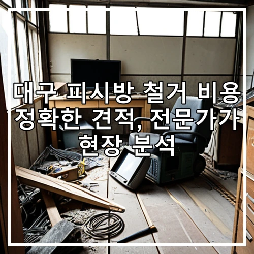 대구 피시방 철거 비용 정확한 견적, 전문가가 현장 분석