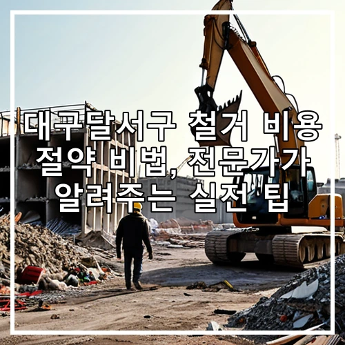 대구달서구 철거 비용 절약 비법, 전문가가 알려주는 실전 팁