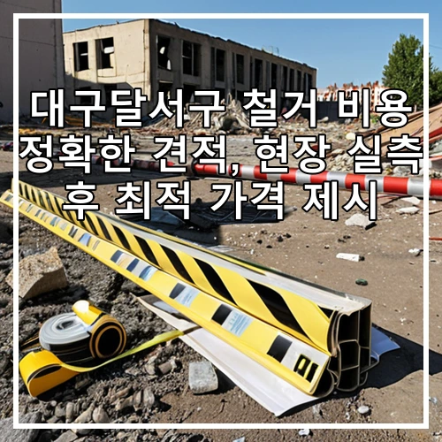 대구달서구 철거 비용 정확한 견적, 현장 실측 후 최적 가격 제시