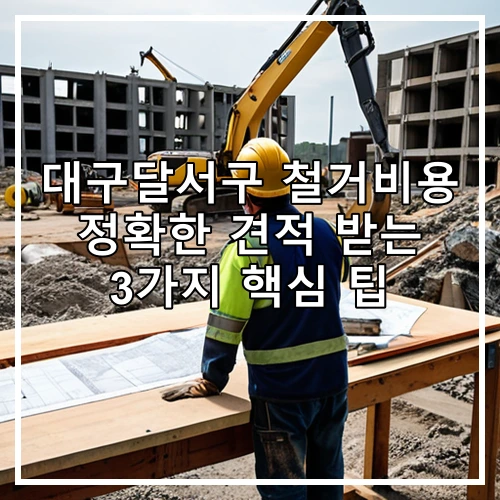 대구달서구 철거비용 정확한 견적 받는 3가지 핵심 팁
