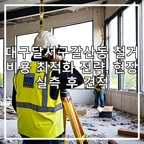 대구달서구갈산동 철거 비용 최적화 전략, 현장 실측 후 견적