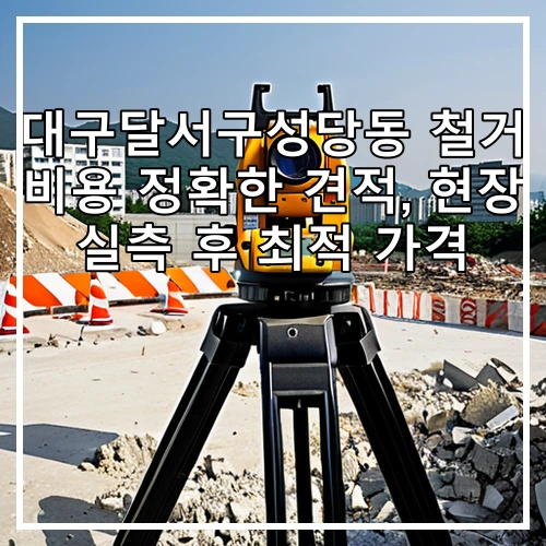 대구달서구성당동 철거 비용 정확한 견적, 현장 실측 후 최적 가격