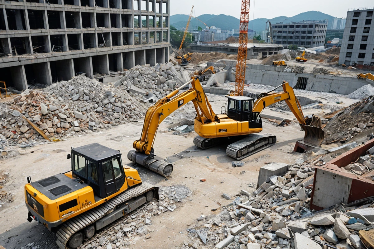 대구철거 견적 비교, 전문가가 알려주는 최적의 비용 계산법, 대구철거 견적을 받는 최적의 시기 관련 실제 현장을 담은 사실적인 사진, 사람(인물)이 전혀 등장하지 않게 합니다. 손