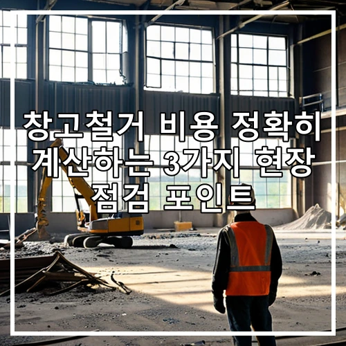 창고철거 비용 정확히 계산하는 3가지 현장 점검 포인트